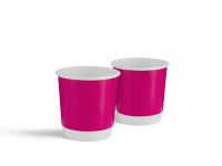 Paper white cup double-layer "Pink" 110 ml